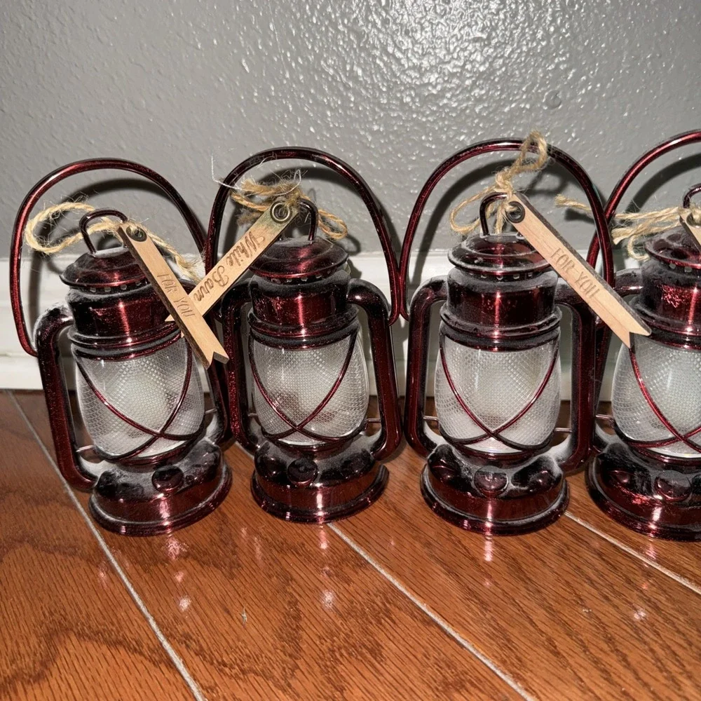 5X Bath & Body Works Red Camping Lantern Wallflower Plug In Diffuser Night Light
